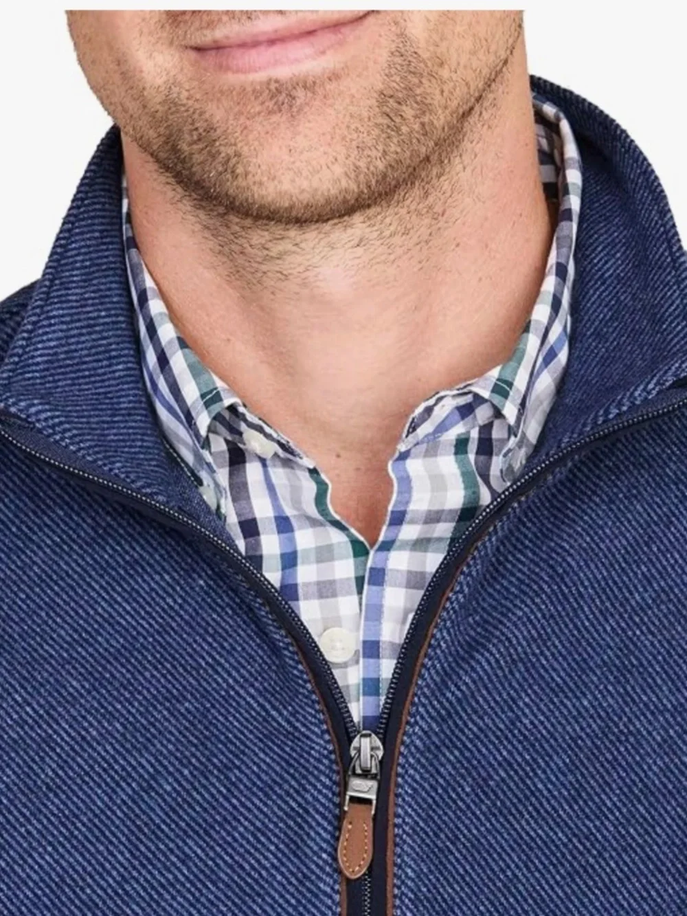 vineyard vines mens calmwater quarter zip sweater size xxl deep bay blue nwt